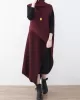 Casual Vintage Knitting High-Neck Sleeveless Dress