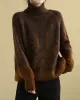 Original Print High-Neck Knitting Sweater