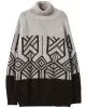 Original Print High-Neck Knitting Sweater