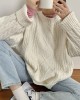 Original Casual Loose Round-Neck Long Sleeves Sweater Tops