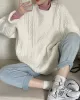 Original Casual Loose Round-Neck Long Sleeves Sweater Tops