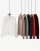 Casual Loose Solid Color High-Neck Long Sleeves Knitwear