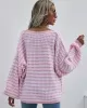 Original Loose Striped 8 Colors V-Neck Long Sleeves Sweater Top