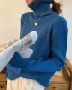 Casual Simple 6 Colors High-Neck Long Sleeves Sweater Top