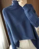 Original Irregular 7 Colors High-Neck Long Sleeves Sweater Top