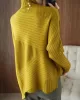 Original Irregular 7 Colors High-Neck Long Sleeves Sweater Top