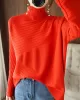 Original Irregular 7 Colors High-Neck Long Sleeves Sweater Top