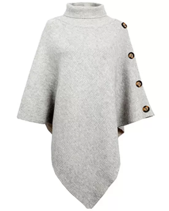 Casual 7 Colors High-Neck Sweater Cape