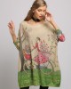 3 Colors New Vintage Batwing Sleeves Printed Sweater