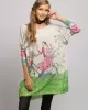 3 Colors New Vintage Batwing Sleeves Printed Sweater