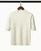 15 Colors Knitting Solid Color High-Neck Short Sleeves Pullover