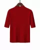 15 Colors Knitting Solid Color High-Neck Short Sleeves Pullover