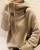 Casual Loose 3 Colors Hooded Long Sleeves Sweater Top