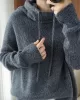 Casual Loose 3 Colors Hooded Long Sleeves Sweater Top