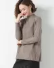 Loose Split-Side Solid Color Half Turtleneck Sweater Tops