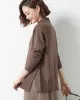 Loose Split-Side Solid Color Half Turtleneck Sweater Tops