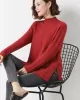 Loose Split-Side Solid Color Half Turtleneck Sweater Tops