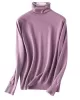 Simple Loose Long Sleeves Solid Color High-Neck Sweater Tops