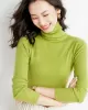 Simple Skinny Long Sleeves Solid Color High-Neck Sweater Tops Pullovers