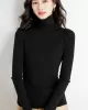 Simple Skinny Long Sleeves Solid Color High-Neck Sweater Tops Pullovers