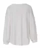 Simple Loose Long Sleeves Solid Color Round-Neck T-Shirts Tops