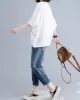 Solid Color Split-Joint Batwing Sleeves Loose Round-neck T-Shirts Tops