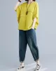 Solid Color Split-Joint Batwing Sleeves Loose Round-neck T-Shirts Tops