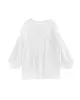 High-Low  Sleeves  See-Through Solid Color Round-Neck T-Shirts Tops