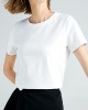 Simple Loose Short Sleeves Solid Color Round-Neck T-Shirts Tops