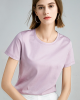 Simple Loose Short Sleeves Solid Color Round-Neck T-Shirts Tops