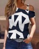 Printed One-shoulder T-Shirts Tops