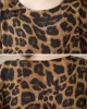 Leopard Batwing Sleeves Loose Round-Neck T-Shirts Tops