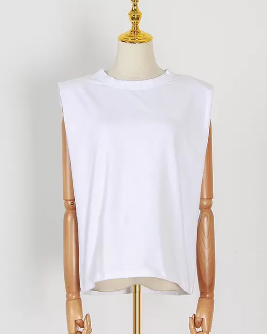 Solid Color Cap Sleeve Loose Round-Neck T-Shirts