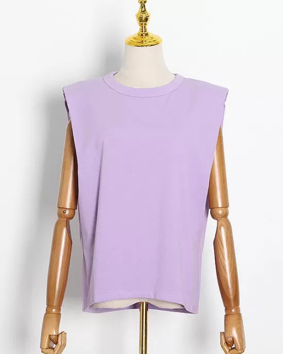 Solid Color Cap Sleeve Loose Round-Neck T-Shirts