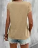 Solid Color Loose Short Sleeves V-neck T-Shirts Tops