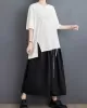 Contrast Color Half Sleeves Irregularity Round-Neck T-Shirts Tops