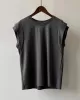 Split-Joint Loose Sleeveless Round-neck T-Shirts Tops