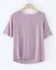 Pleated Solid Color Short Sleeves Heaps Collar T-Shirts Tops