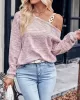 Asymmetric Long Sleeves Loose One-Shoulder T-Shirts Tops