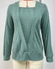 Colorful Solid Color Long Sleeves Loose Square-neck T-Shirts Tops