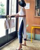 Casual Simple Split-Side Designed Long T-Shirt