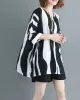 Original Chiffon Batwing Sleeves Striped Shirts Tops