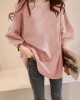 Casual Loose Puff Sleeve Round-Neck T-Shirts Tops