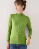 10 Colors Simple Solid Color Long Sleeves High-Neck T-Shirt Top