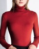 13 Colors High-Neck  Solid Color Long Sleeves T-Shirt Top