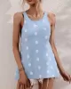 Hollow Polka-Dot High-Low Sleeveless Round-Neck Vest Top