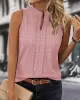 Solid Color Loose Sleeveless V-Neck Vest Top