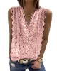 Original Lace Embroidered Solid Color Falbala Vest Top