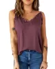 Casual Solid Color Falbala Camisole Vest Top