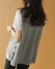 Simple Sleeveless Loose Buttoned Solid Color Round-Neck Sweater Vest Outerwear